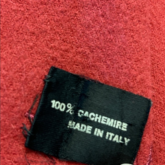 SOLD —CHANEL Cranberry Cashmere Scarf - Picture 2 of 6